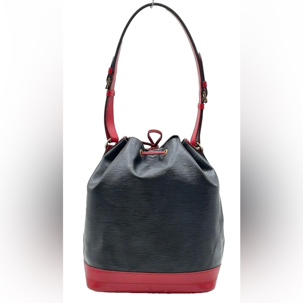 SALE Authentic  Louis Vuitton Epi Noe Noir Red Bicolor Shoulder bag EUC - Picture 6 of 16
